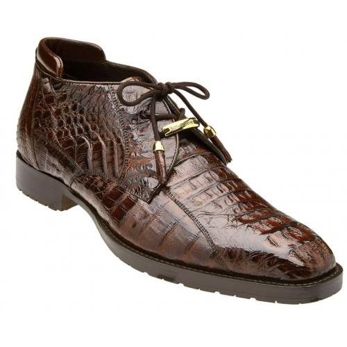 Belvedere "Gaylord" Brown Genuine Hornback Crocodile Oxford Shoes R19.